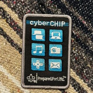 Bsa Cub Scout Blue Cyber Chip Cyberchip Patch - Internet Safety